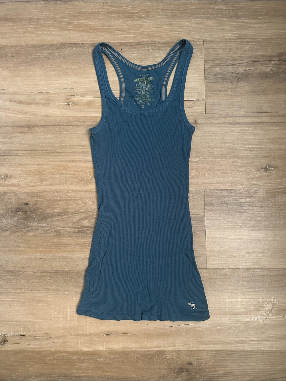 Abercrombie and Fitch Y2K Vintage 90s Ribbed Original Tank Top Light Blue